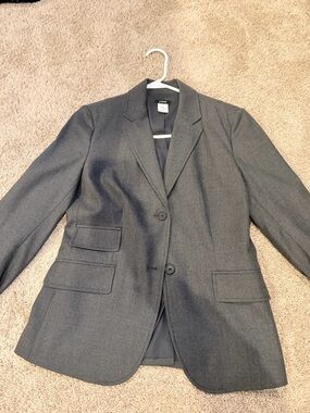 J. Crew Charcoal Gray Two-Button Women's Blazer